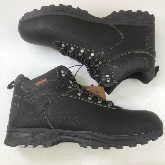 Weatherproof Jason Black Lace Up Hiking Boots - Picture 2 of 9